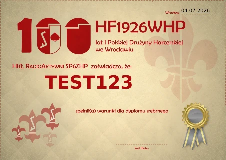 Srebrny Dyplom HF1926WHP